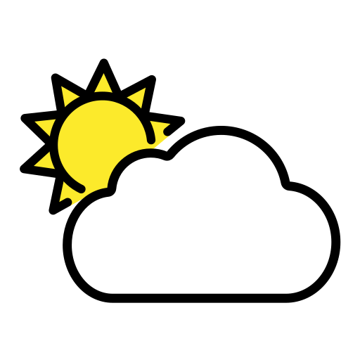 Sun Behind Large Cloud on OpenMoji