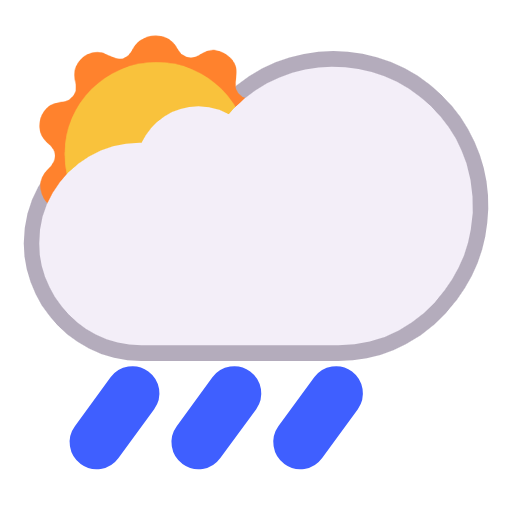 Sun Behind Rain Cloud on Microsoft Fluent