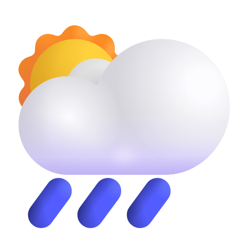 Sun Behind Rain Cloud on Microsoft 3D
