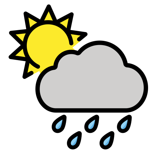 Sun Behind Rain Cloud on OpenMoji
