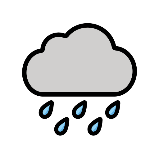 Cloud With Rain on OpenMoji