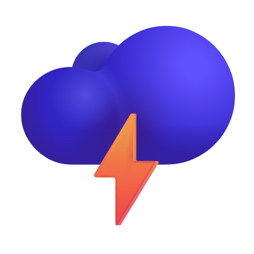 Cloud With Lightning on Microsoft 3D