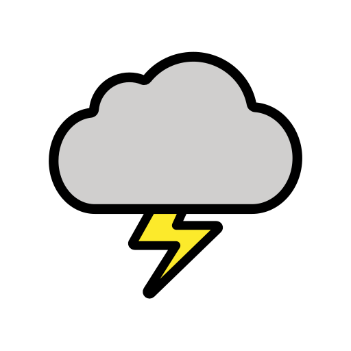 Cloud With Lightning on OpenMoji