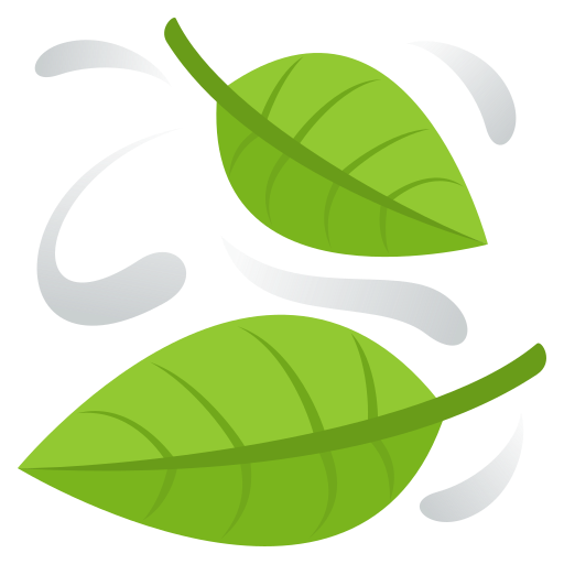 Leaf Fluttering In Wind on JoyPixels