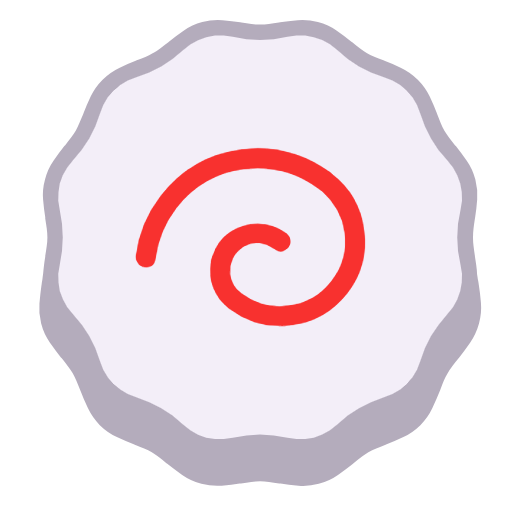 Fish Cake With Swirl Design on Microsoft Fluent