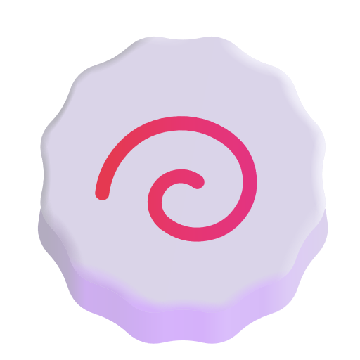 Fish Cake With Swirl Design on Microsoft 3D