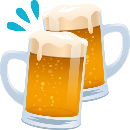 Clinking Beer Mugs on JoyPixels