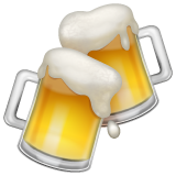 Clinking Beer Mugs on WhatsApp