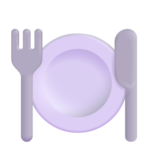 Fork And Knife With Plate on Microsoft 3D