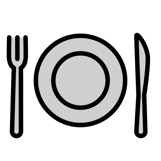 Fork And Knife With Plate on OpenMoji