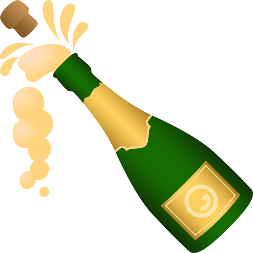 Bottle With Popping Cork on JoyPixels
