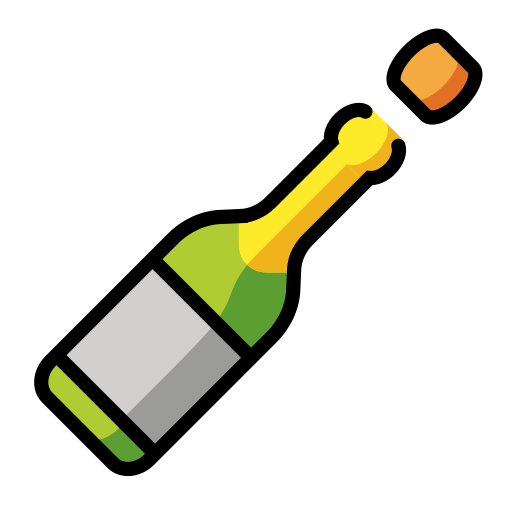 Bottle With Popping Cork on OpenMoji