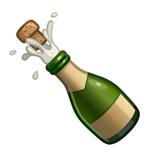 Bottle With Popping Cork on Telegram