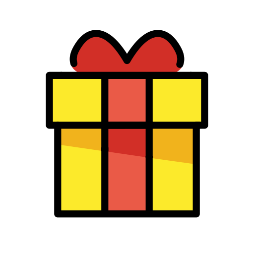 Wrapped Present on OpenMoji