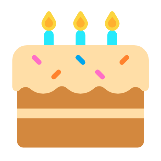 Birthday Cake on Microsoft Fluent