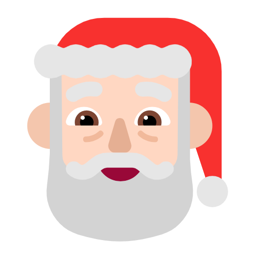 Father Christmas: Light Skin Tone on Microsoft Fluent