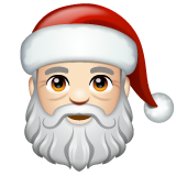 Father Christmas: Light Skin Tone on WhatsApp