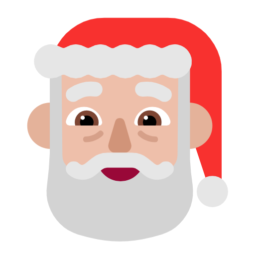 Father Christmas: Medium-Light Skin Tone on Microsoft Fluent