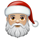Father Christmas: Medium-Light Skin Tone on WhatsApp