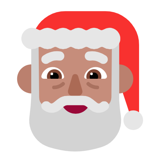 Father Christmas: Medium Skin Tone on Microsoft Fluent