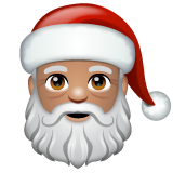 Father Christmas: Medium Skin Tone on WhatsApp