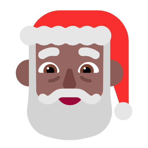 Father Christmas: Medium-Dark Skin Tone on Microsoft Fluent