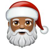 Father Christmas: Medium-Dark Skin Tone on WhatsApp