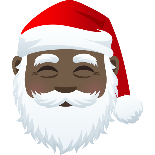 Father Christmas: Dark Skin Tone on JoyPixels