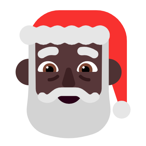 Father Christmas: Dark Skin Tone on Microsoft Fluent