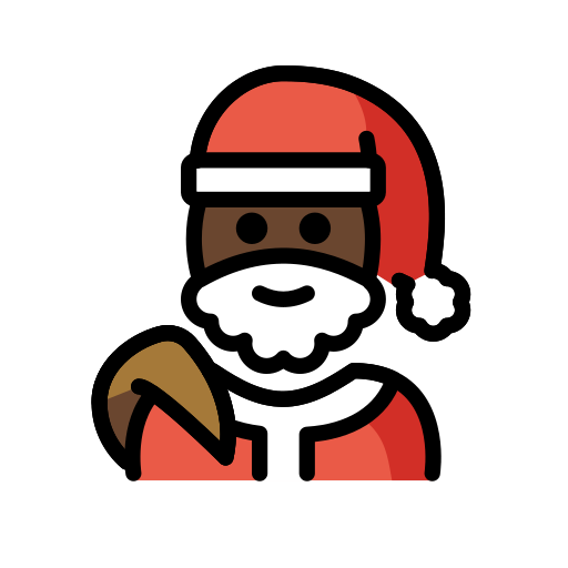 Father Christmas: Dark Skin Tone on OpenMoji
