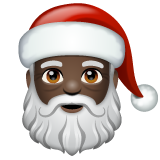 Father Christmas: Dark Skin Tone on WhatsApp