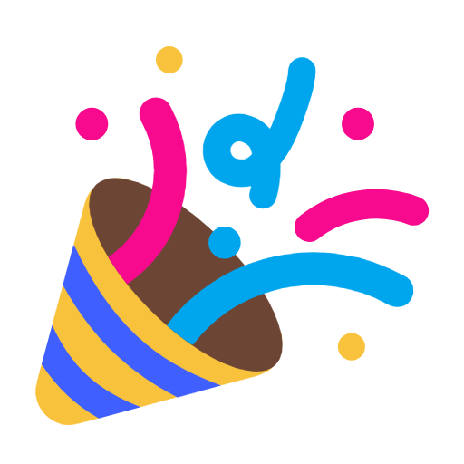 Party Popper on Microsoft Fluent