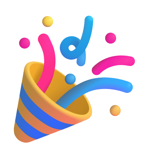 Party Popper on Microsoft 3D