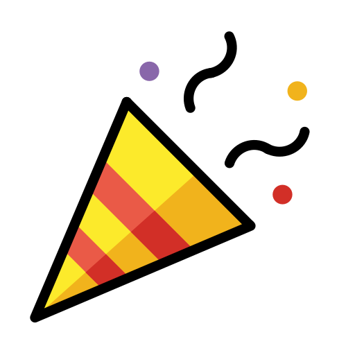 Party Popper on OpenMoji