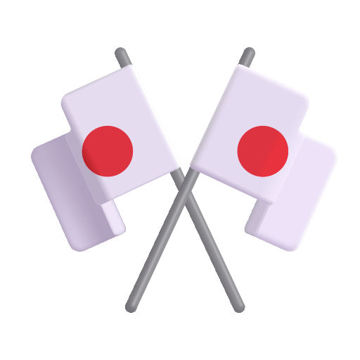Crossed Flags on Microsoft 3D