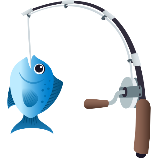 Fishing Pole And Fish on JoyPixels