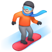 Snowboarder: Light Skin Tone on Samsung