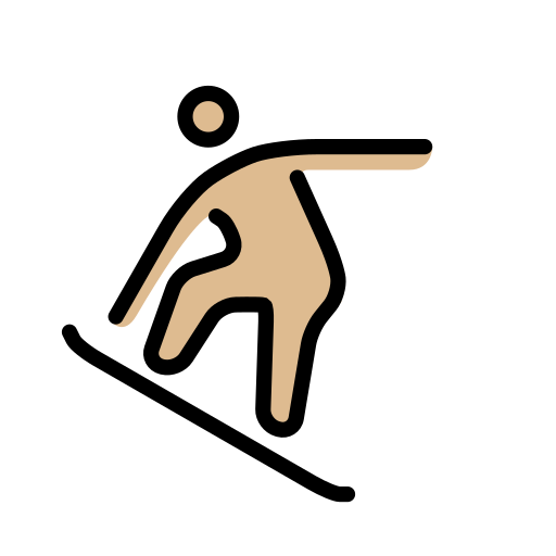 Snowboarder: Medium-Light Skin Tone on OpenMoji