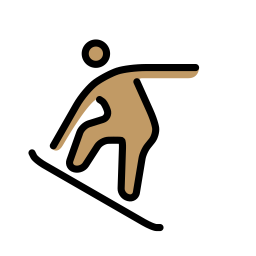 Snowboarder: Medium Skin Tone on OpenMoji
