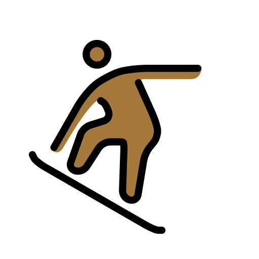 Snowboarder: Medium-Dark Skin Tone on OpenMoji