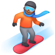Snowboarder: Medium-Dark Skin Tone on Samsung