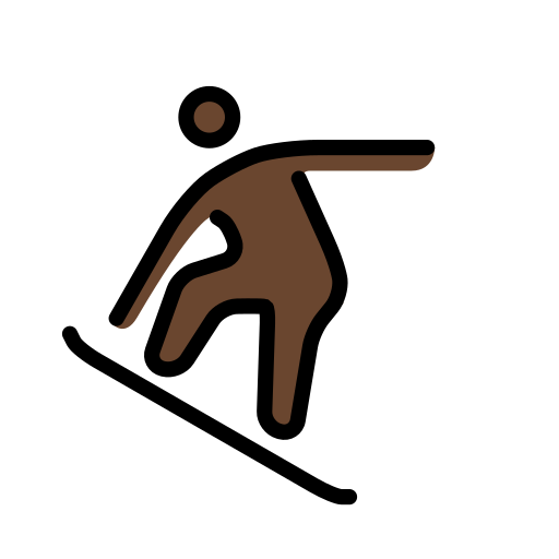 Snowboarder: Dark Skin Tone on OpenMoji