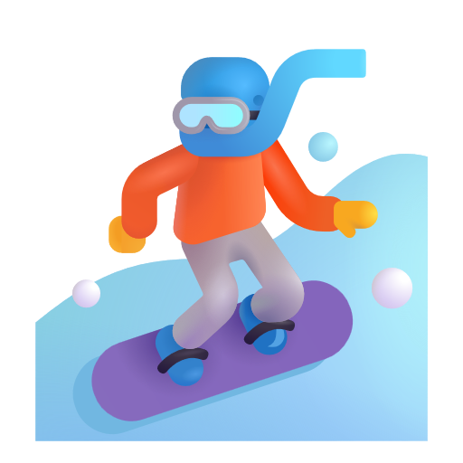Snowboarder on Microsoft 3D