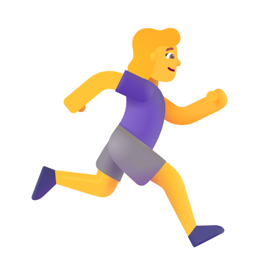 Woman Running Facing Right on Microsoft 3D