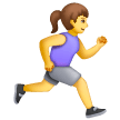 Woman Running Facing Right on Samsung