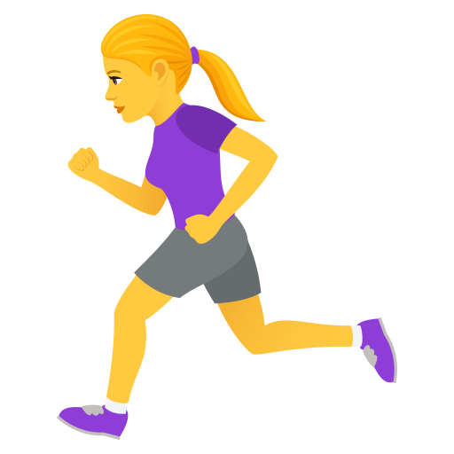 Woman Running on JoyPixels