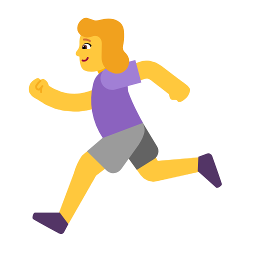 Woman Running on Microsoft Fluent