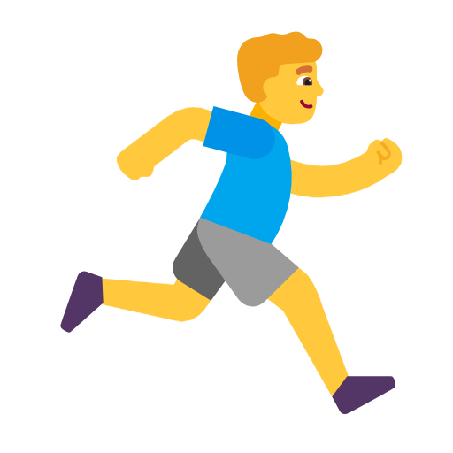 Man Running Facing Right on Microsoft Fluent