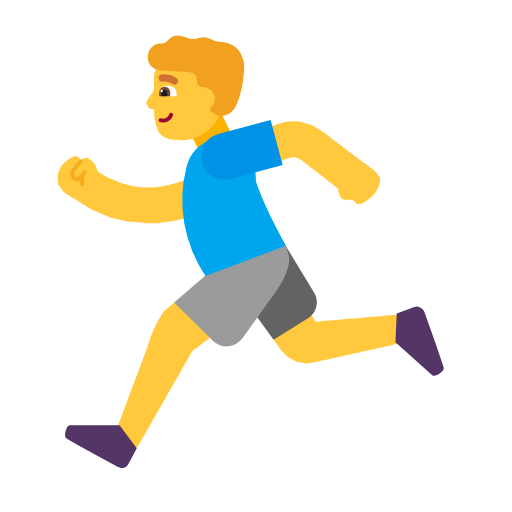 Man Running on Microsoft Fluent