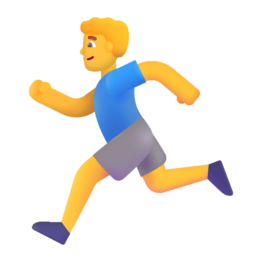 Man Running on Microsoft 3D